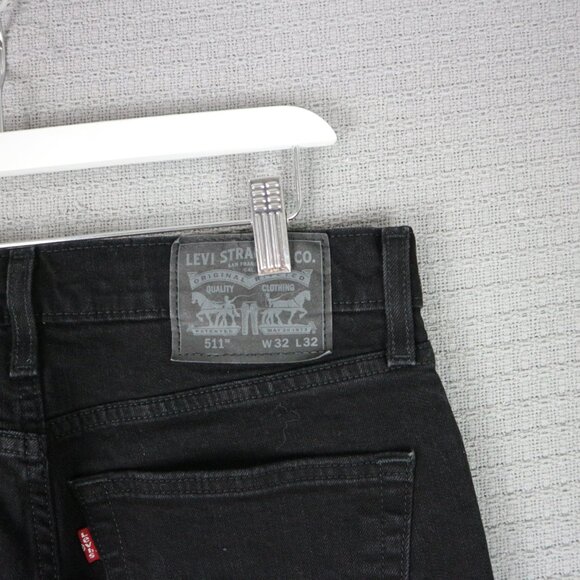 Levi's 511 Black Denim Modern Slim Jeans 32x32 - Picture 6 of 7